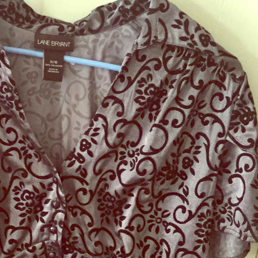 Lane Bryant 14/16 Button-down Blouse with Detail